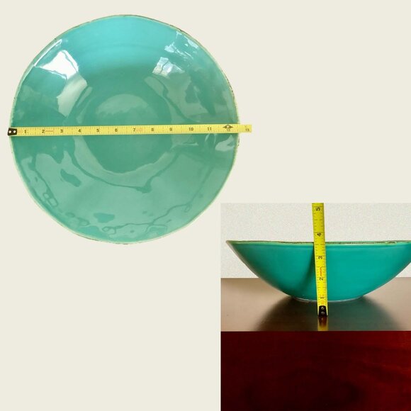 GUC Italian Maioliche Jessica Aqua Pasta / Serving Bowl - Picture 8 of 9